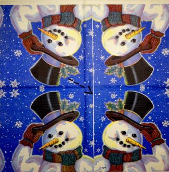 213 Snowman - 3-ply - Paper Art - L+B